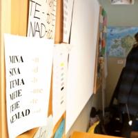 Tegevus toimus õppeklassis, kus põgenikud mh regulaarselt eesti keelt õpivad