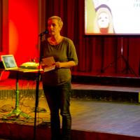 Eesti Pagulasabi MTÜ juhataja Kristina Kallas rääkimas meie organisatsioonist, pagulaste olukorrast Eestis ja sellest, milleks annetusi kogume